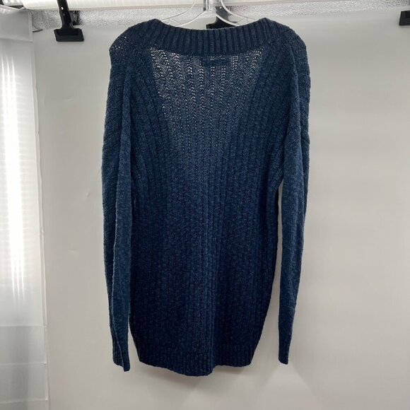 SO Knit Cardigan Blue V-Neck Long Sleeve Button Up Women's Size Small - Picture 7 of 9